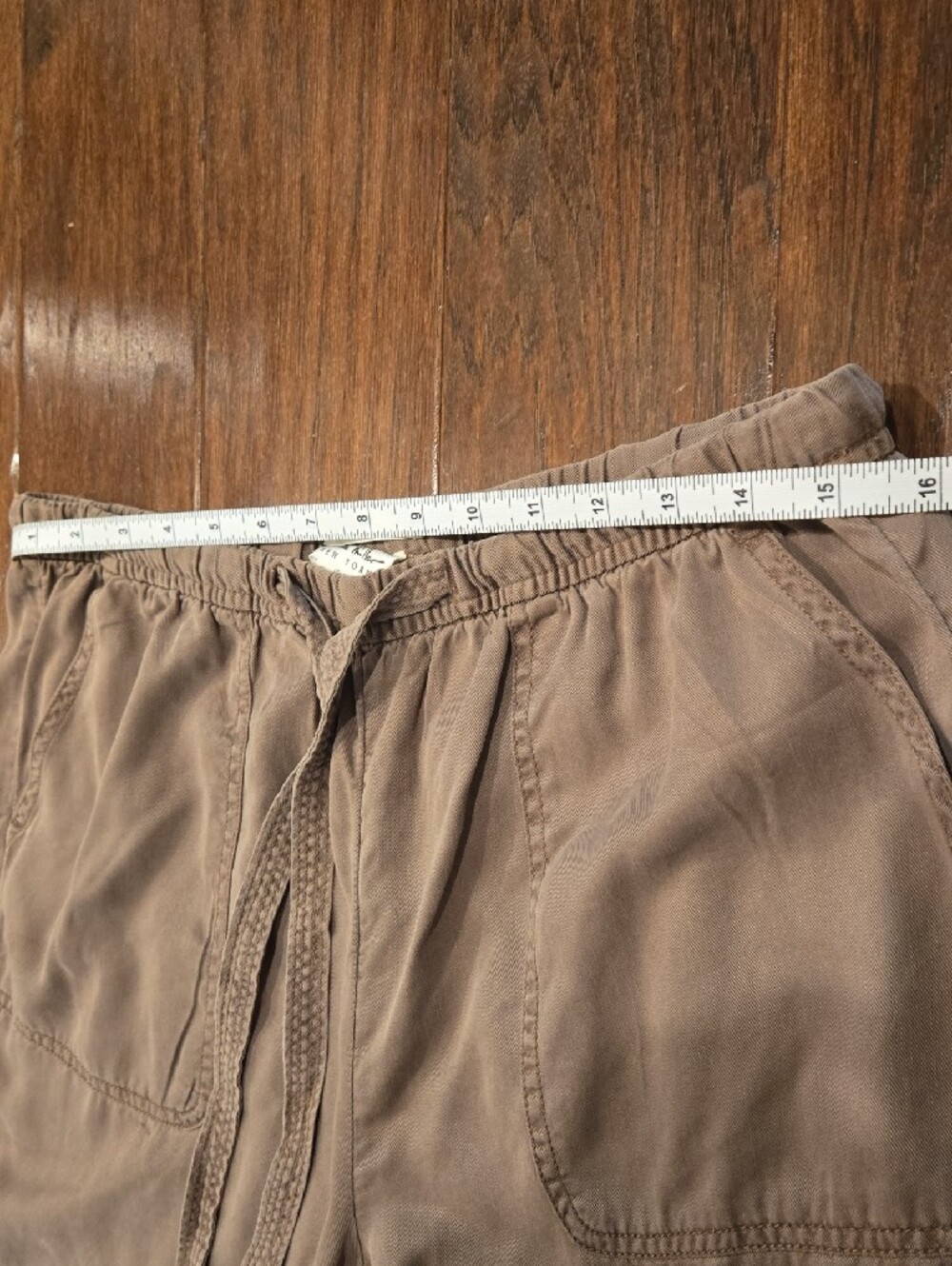 Nicole Miller Taupe Drawstring Elastic Waist Pants - Picture 5 of 9
